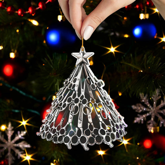 Shineful 2D Acrylic Ornament Christmas Tree Scissors