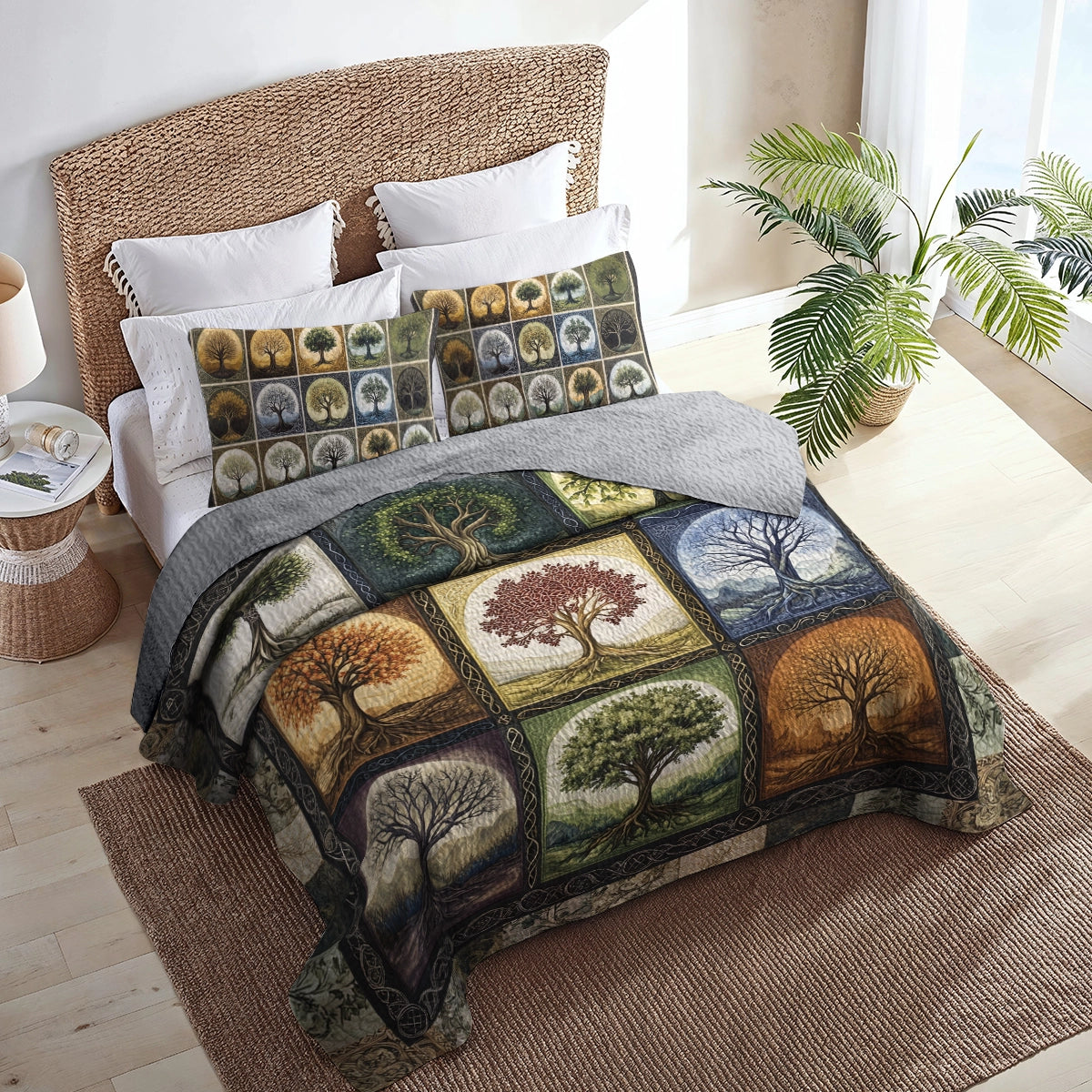 Shineful All Season Quilt 3-Piece Set - Celtic Tree of Life