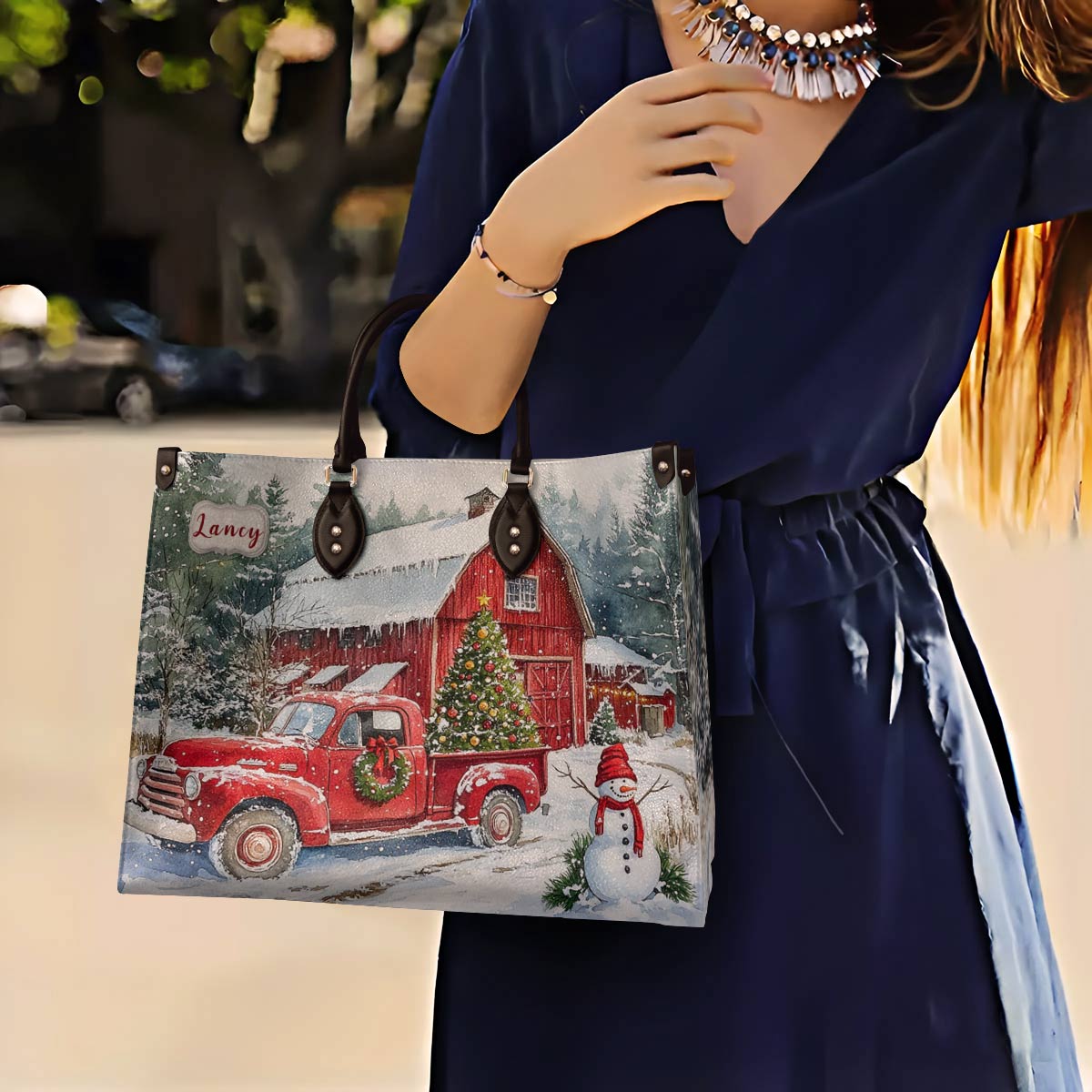 Sac en cuir brillant Festive Farm