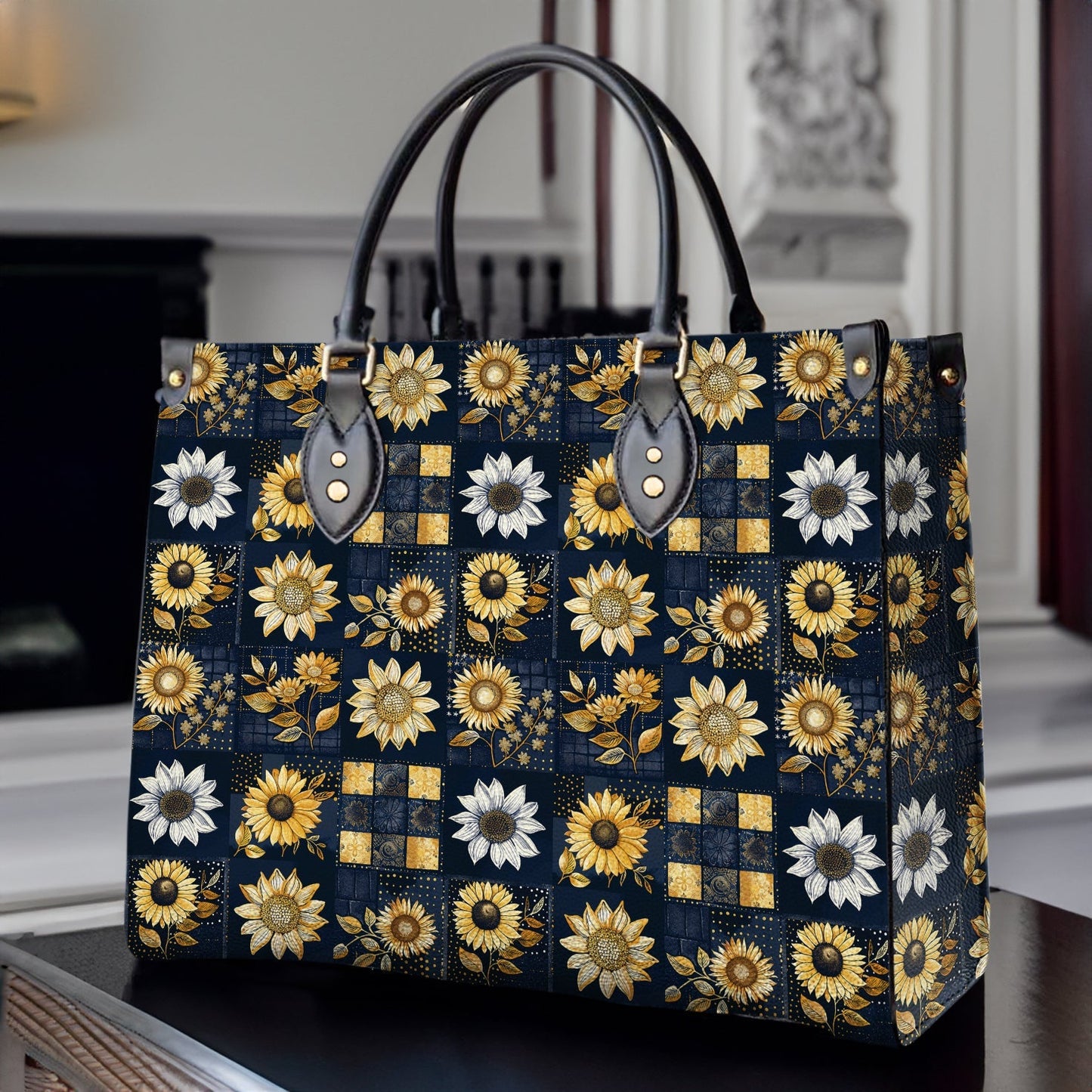 Shineful Leather Bag Inelegance Sunflowers