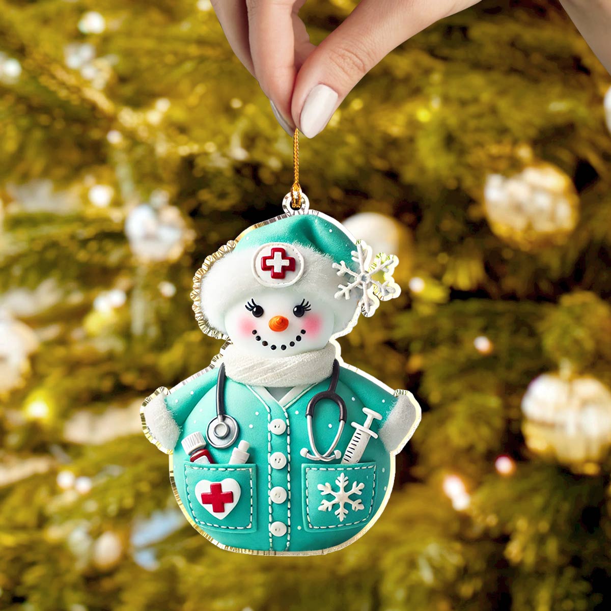 Shineful Acrylic Ornament Happy Christmas Nurse