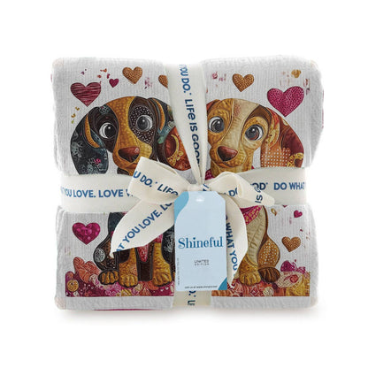 Shineful Fleece Blanket - Lovely Dachshund