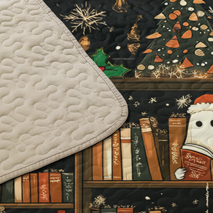 Shineful All Season Quilt 3-Piece Set Spooky Christmas Bookshelf