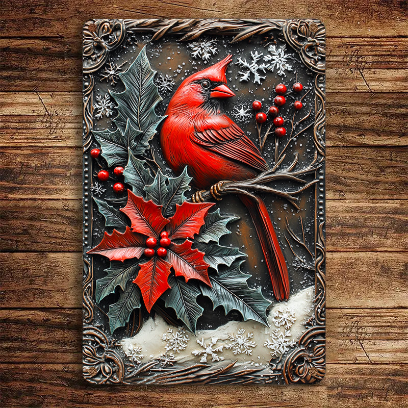 Shineful 2D Metal Sign Forest Cardinal