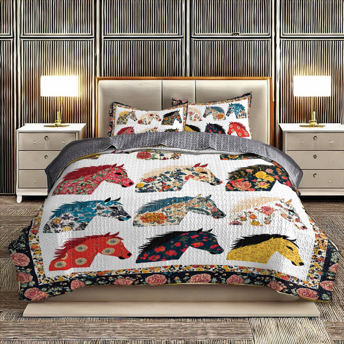 Shineful All Season Quilt 3-Piece Set Boho Stallion