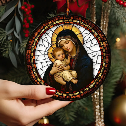 Shineful 2D Acrylic Ornament Holy Light of Mary and Baby Jesus