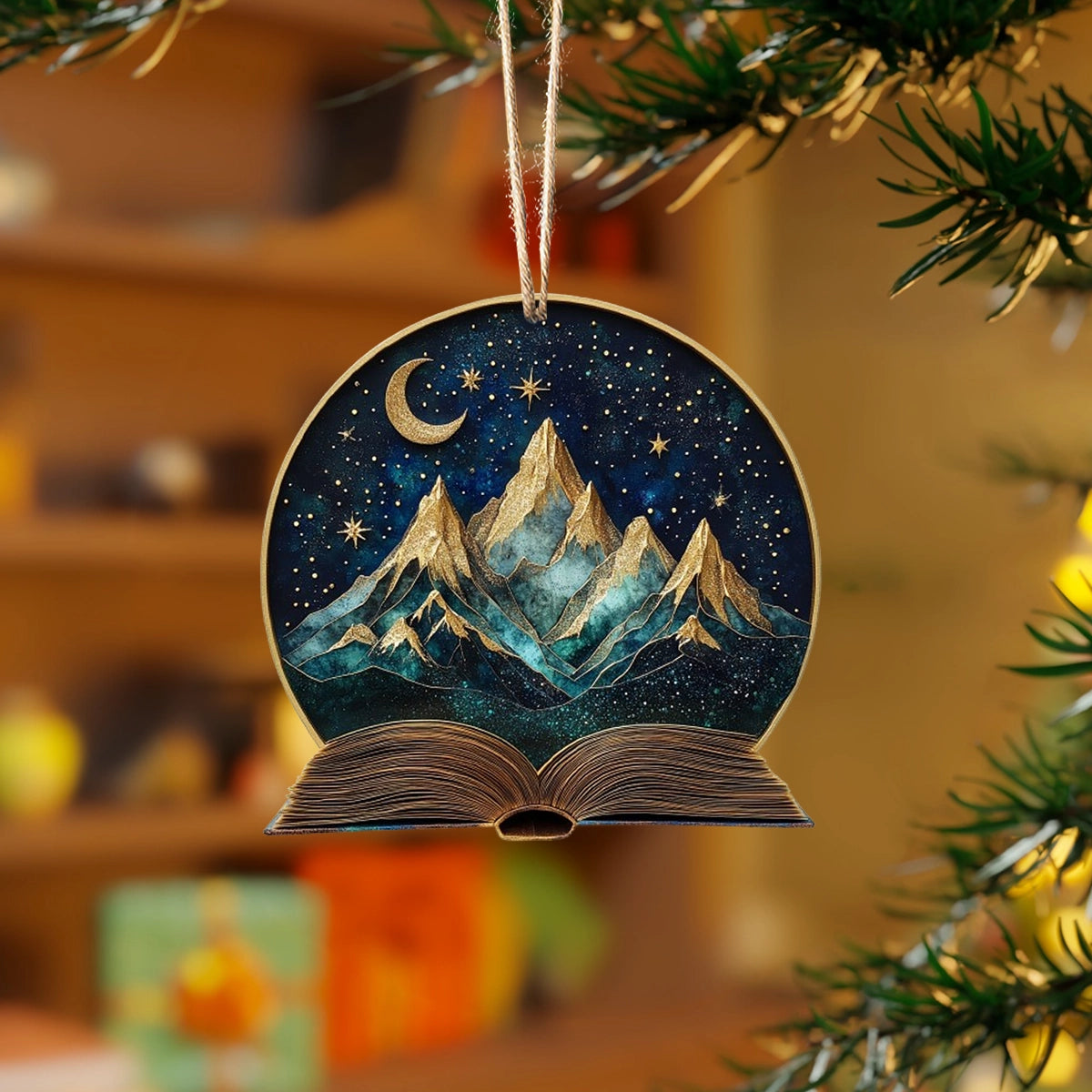 Shineful Acrylic Ornament Storybook Peaks at Midnight