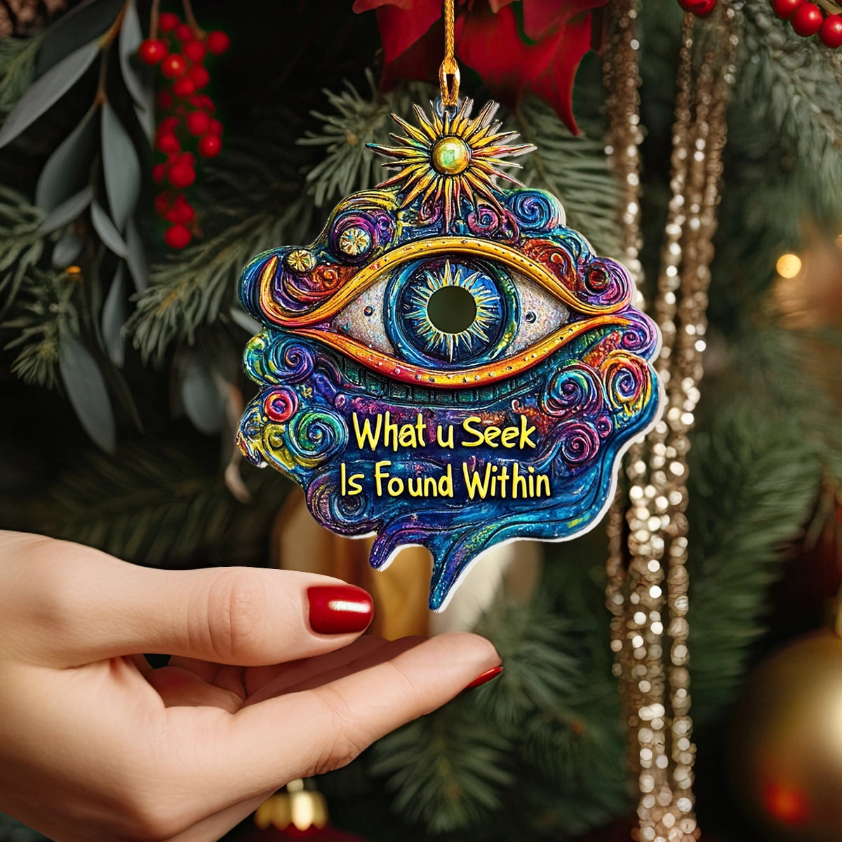 Shineful 2D Acrylic Ornament Hippie Radiant Eye of Peace