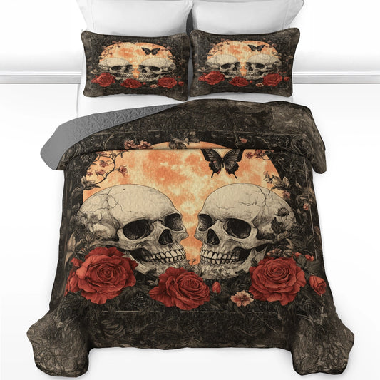 Shineful All Season Quilt 3-Piece Set - Eternal Love Gothic