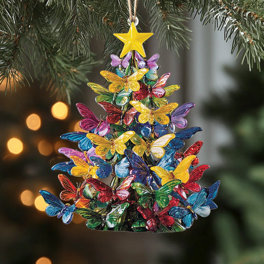 Shineful 2D Acrylic Ornament Butterfly Blossom Tree