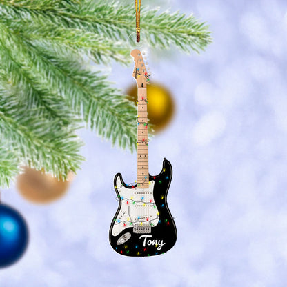 Glänzendes 2D-Ornament aus Acryl – personalisierte Kollektion für Linkshänder-E-Gitarren 