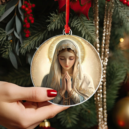 Shineful 2D Acrylic Ornament Sacred Serenity - Praying Virgin Mary