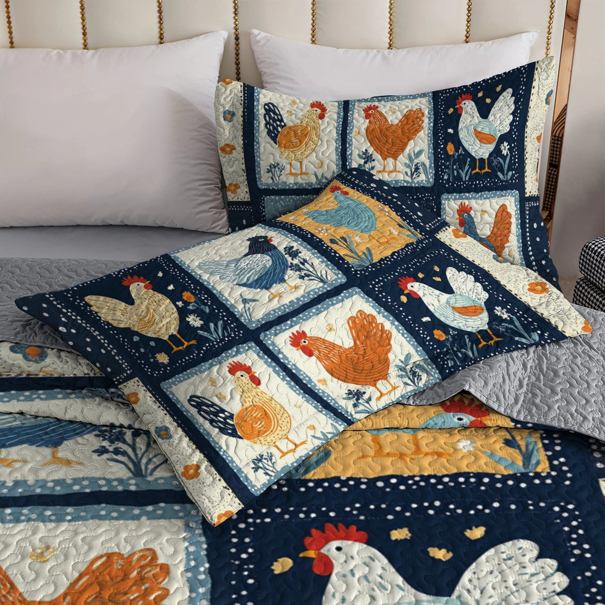 Shineful All Season Quilt 3-Piece Set Farmyard Friends