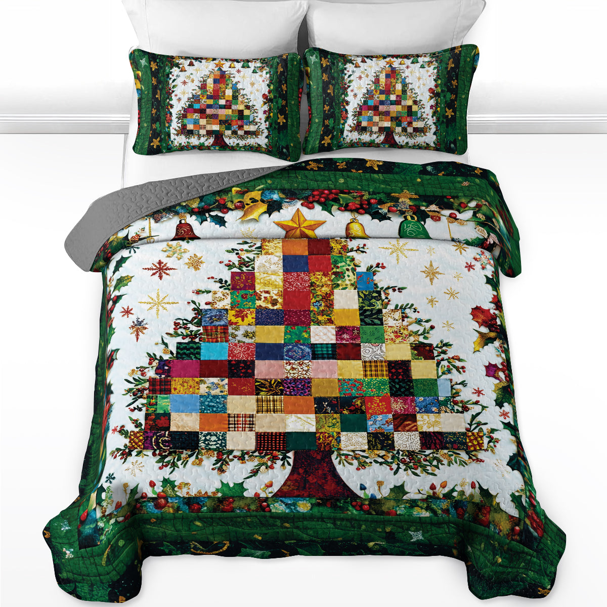 Shineful All Season Quilt 3-Piece Set - Merry Quiltmas Tree