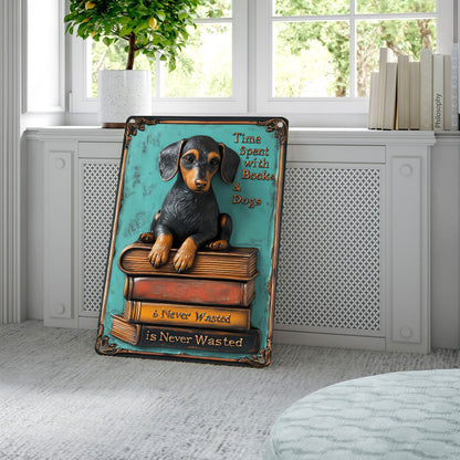 Shineful 2D Metal Sign Book Pup