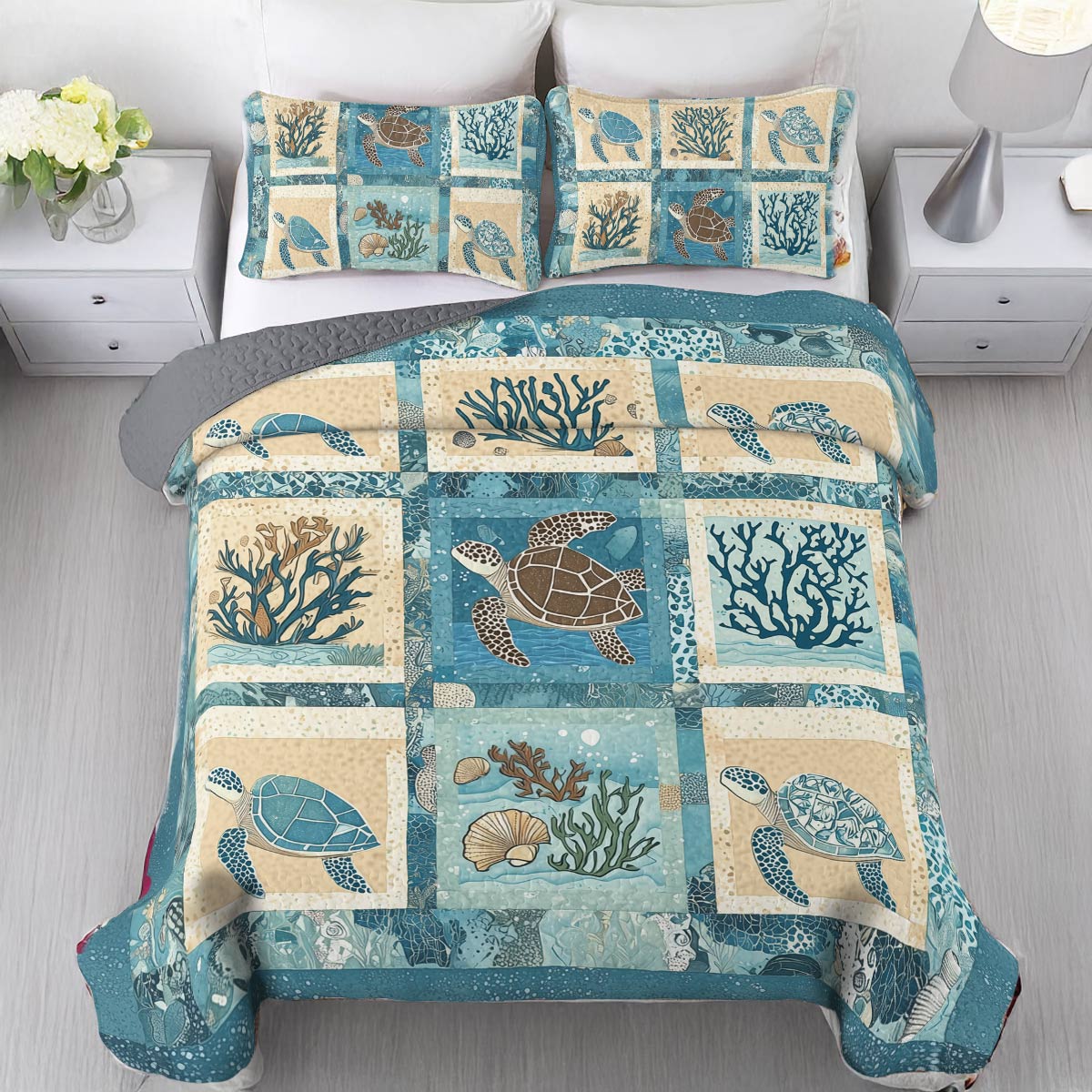 Shineful All Season Quilt 3-Piece Set - Coastal Harmony