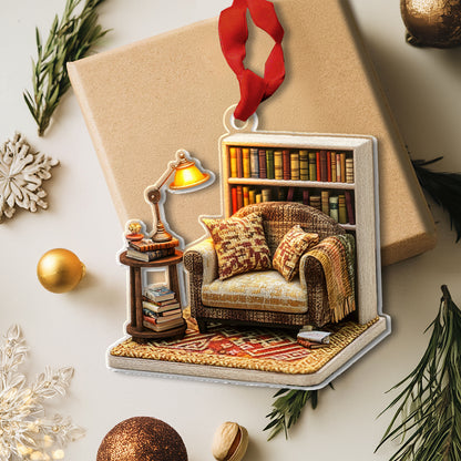 Shineful 2D Acrylic Ornament - Cozy Reading Nook