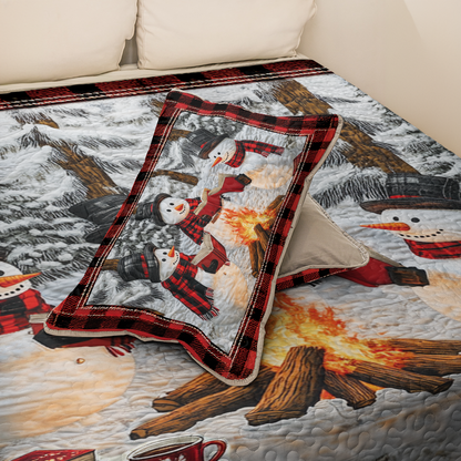 Shineful All Season Quilt 3-Piece Set Red Flannel Bookish Buddies