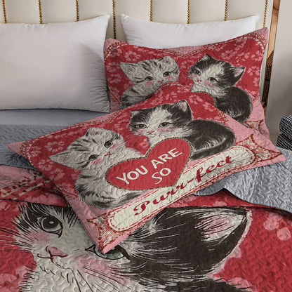 Shineful All Season Quilt 3-Piece Set - Purr-fect Love