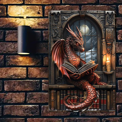 Shineful 2D Metal Sign Midnight Tales with the Dragon