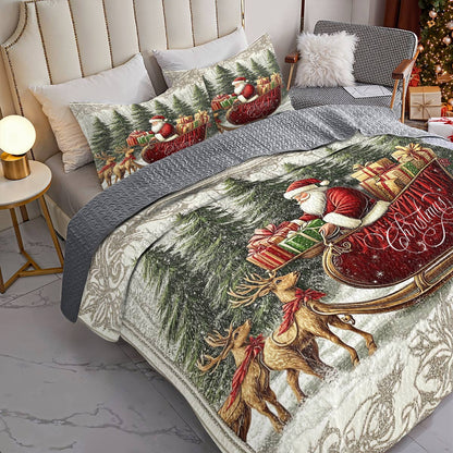 Shineful All Season Quilt 3-Piece Set Merry X-mas