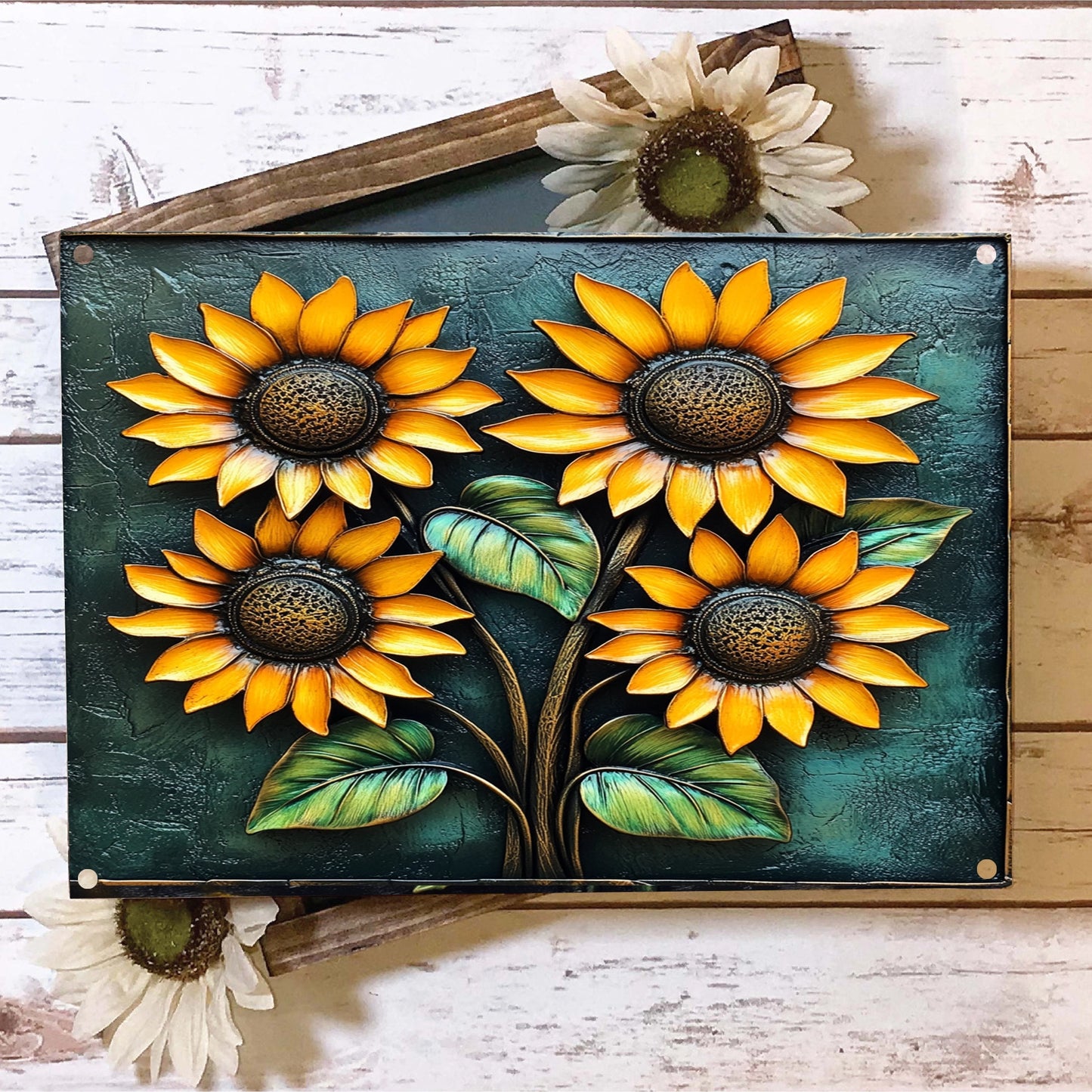 Shineful 2D Metal Sign Sunflower Symphony