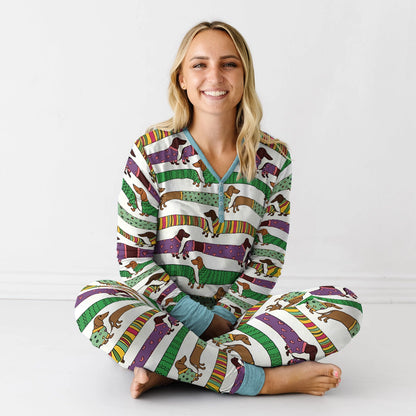 Shineful Pajama Sets Cute Dachshunds