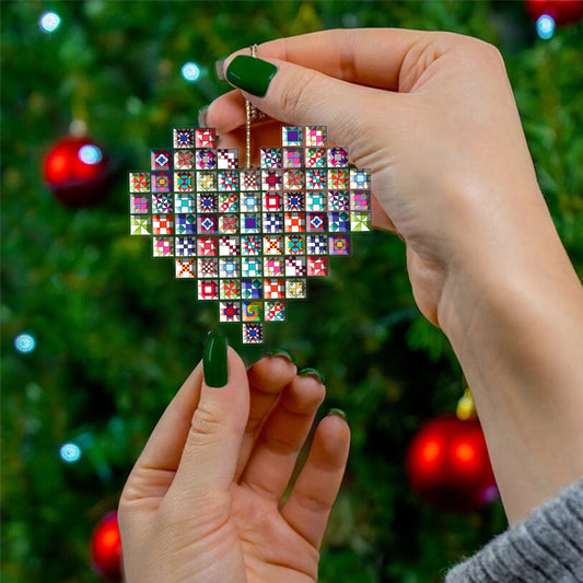 Blocs de matelassage décoratifs brillants en forme de cœur 