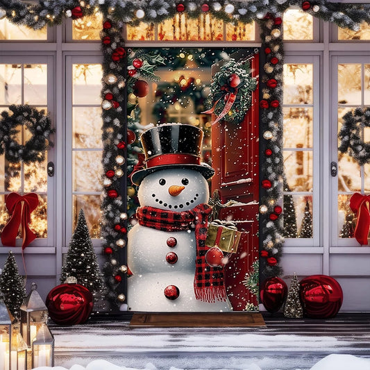 Shineful Door Cover - Snowman’s Christmas Surprise