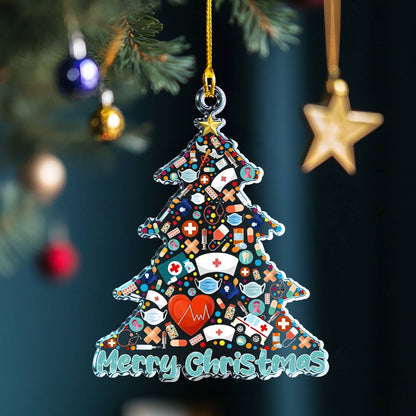 Shineful 2D Acrylic Ornament Merry Medics Holiday