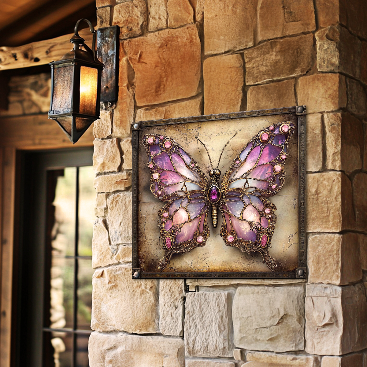 Shineful 2D Metal Sign Butterfly Elegance