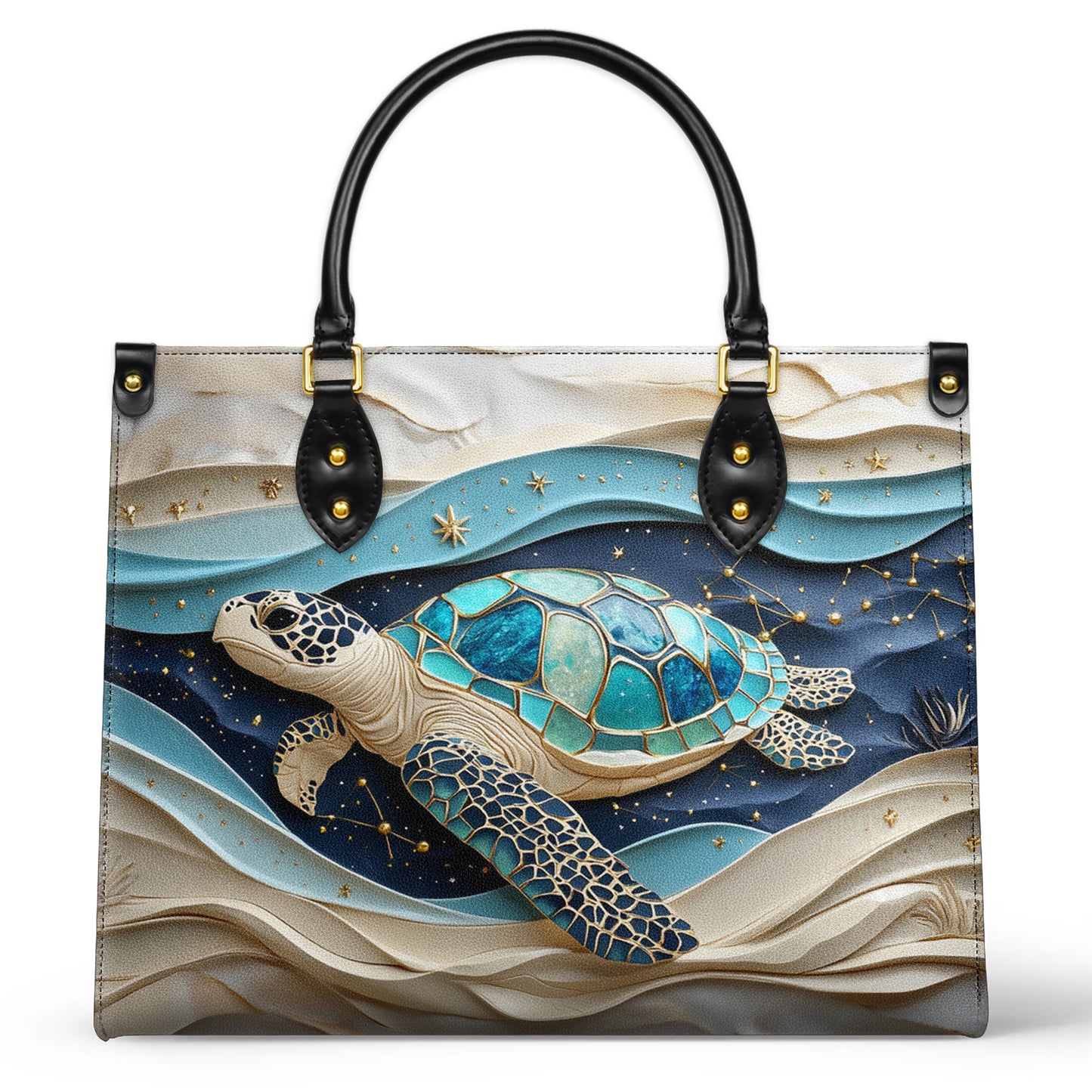 Shineful Leather Bag Celestial Sea Turtle Dreams