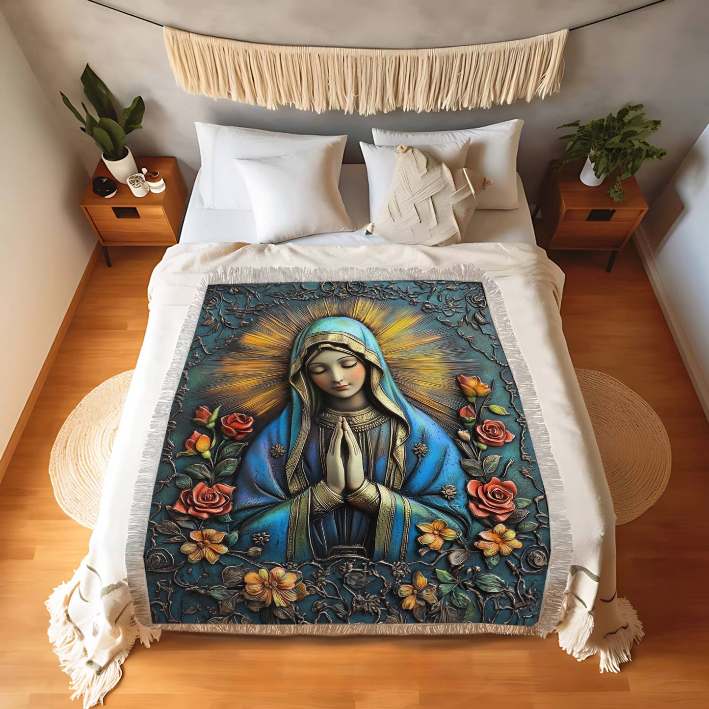 Shineful Woven Tapestry Throw Blanket Blessed Radiance