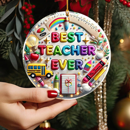 Shineful Acrylic Ornament Personalized Happy Christmas Teacher