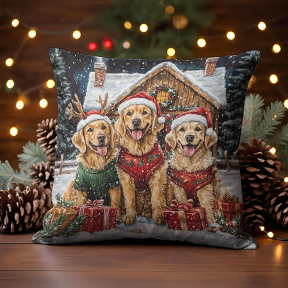 Shineful 2D Print Cushion Cover, Pillowcase, Pillows Covers - Festive Paws Collection