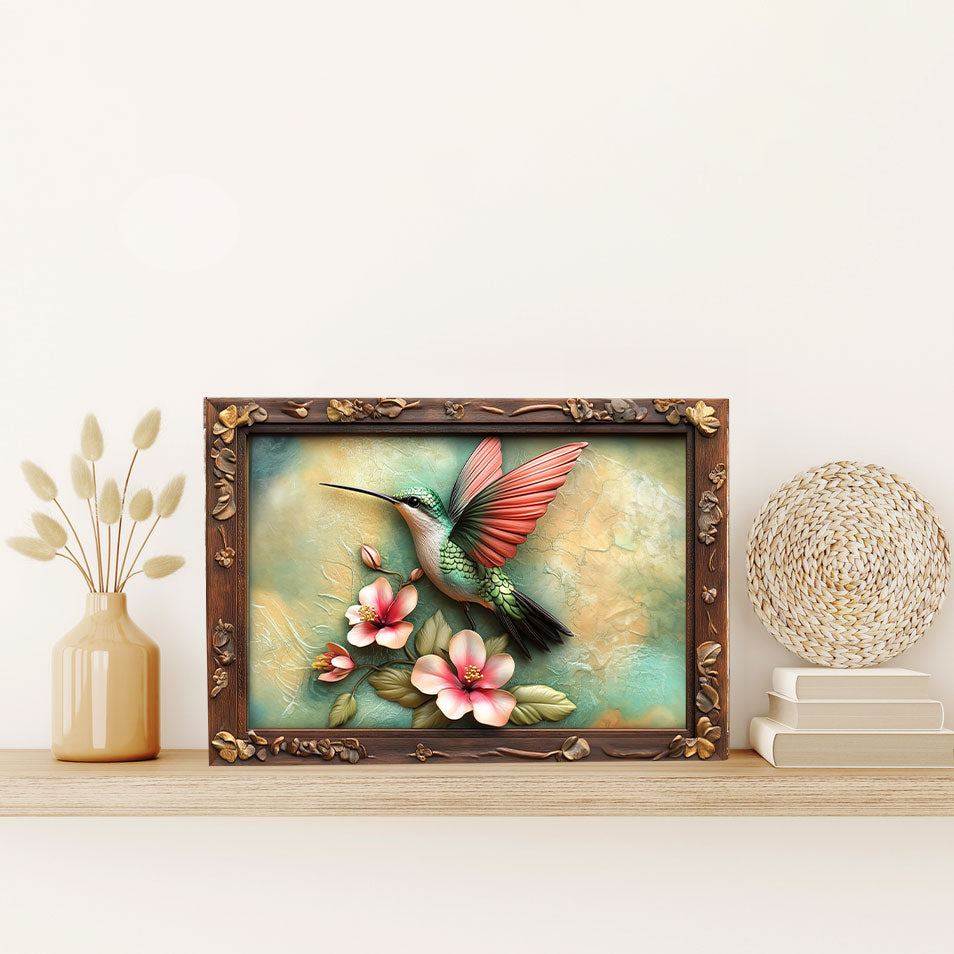 Shineful 2D Metal Sign Hummingbird Haven