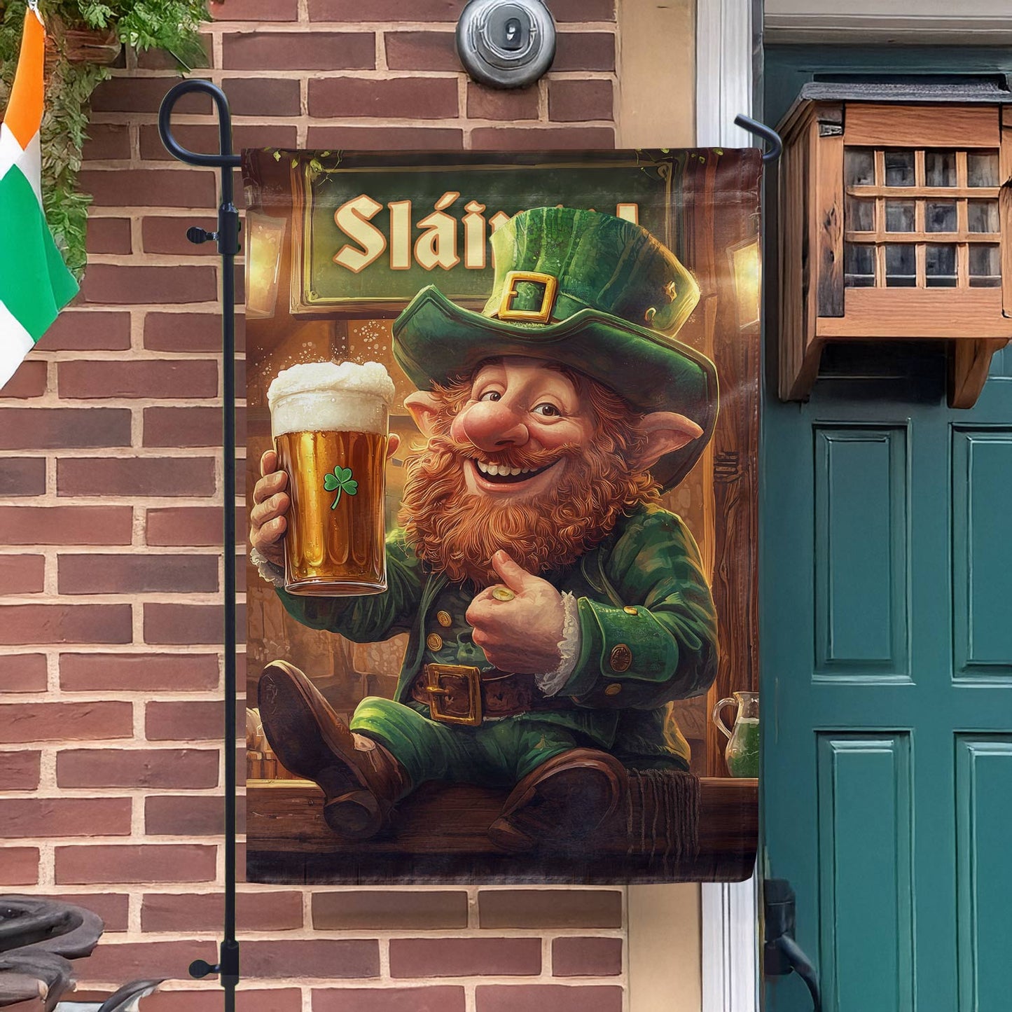 Shineful Garden Flag 12" x 18" - Sláinte! Irish Cheers St. Patrick’s Day Flag