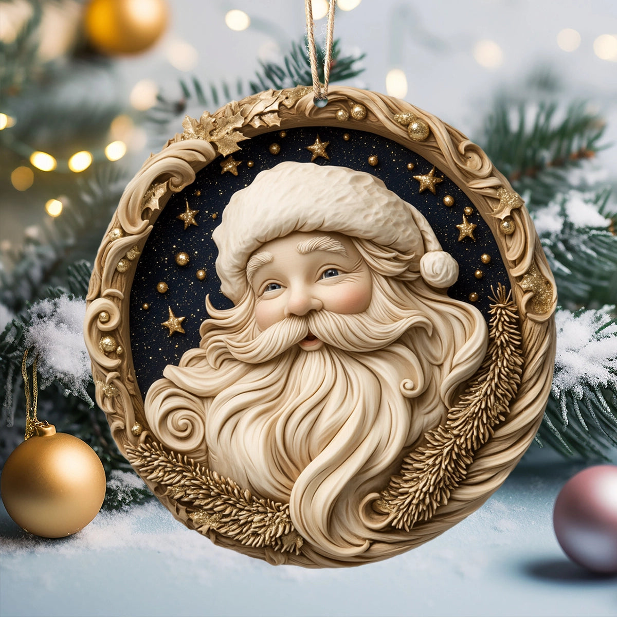 Shineful 2D Acrylic Ornament Whimsical Santa