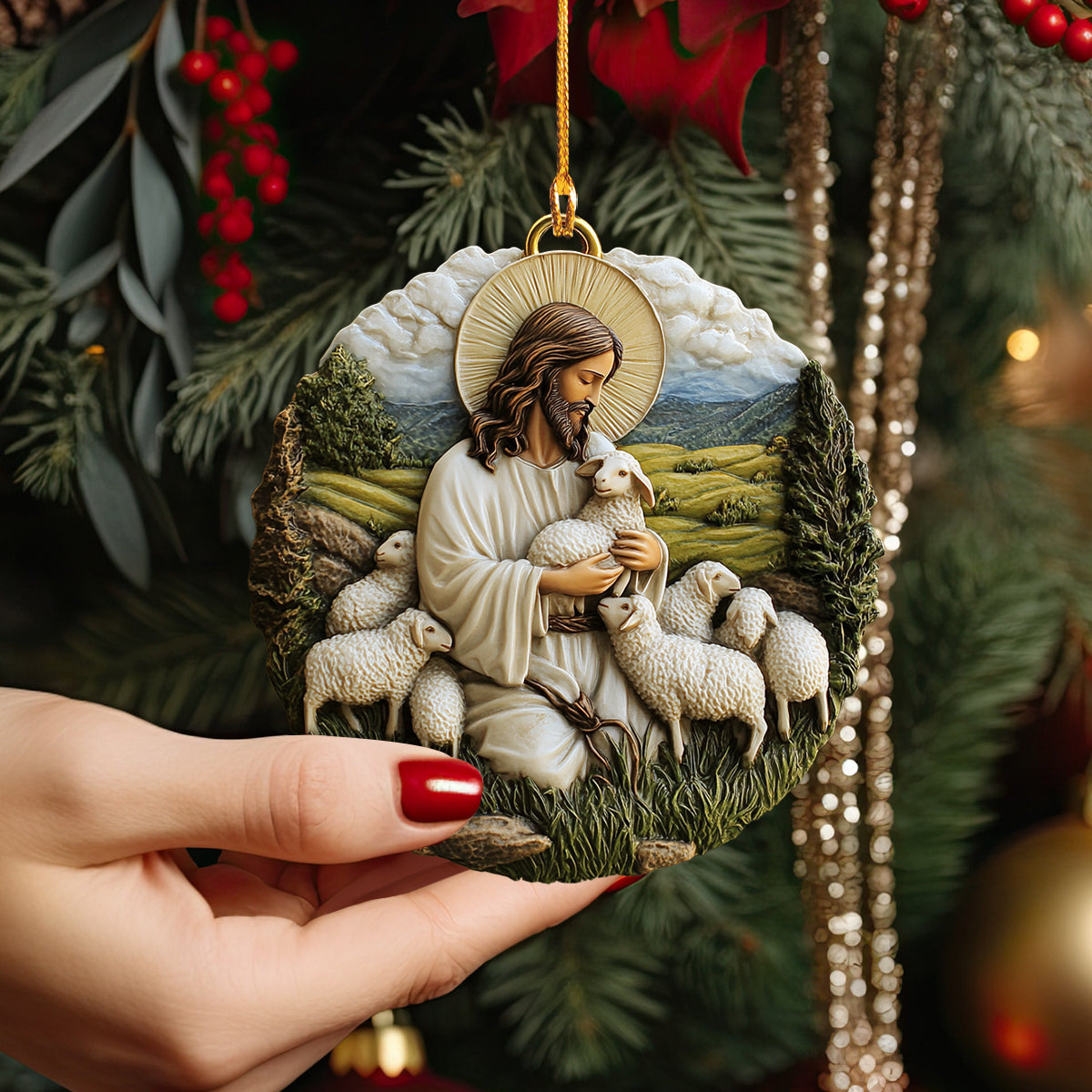 Shineful 2D Acrylic Ornament - The Good Shepherd