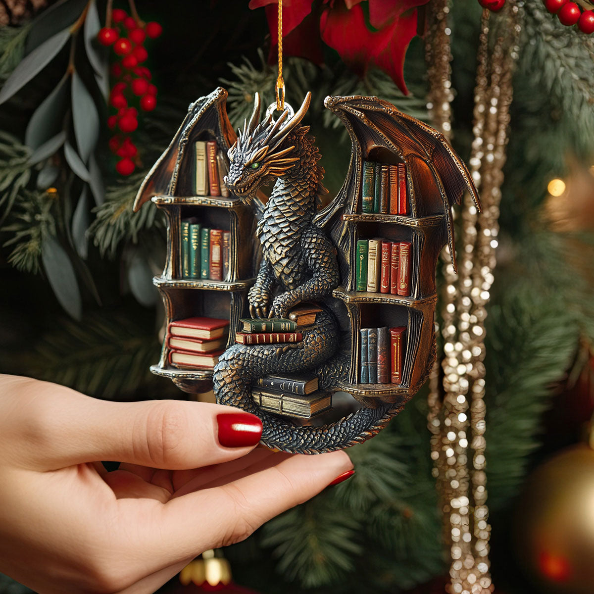 Shineful 2D Acrylic Ornament - Winged Book Keeper