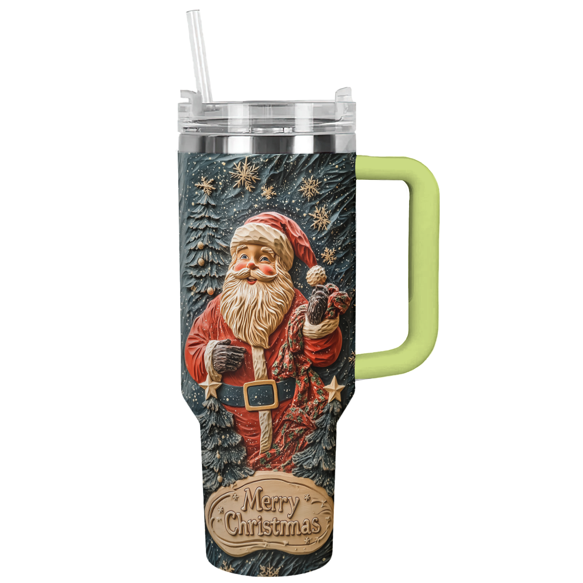 Shineful Glossy Tumbler Merry Santa Delight