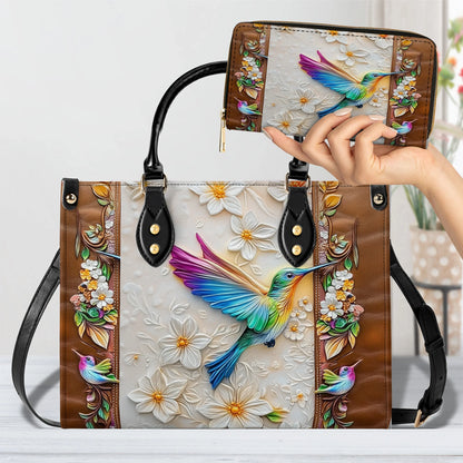 Shineful Leather Bag Fluttering Blooms