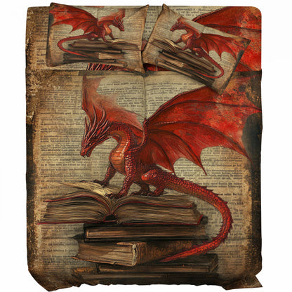 Shineful 4-Piece Bed Sheet Set Timeless Dragon Books