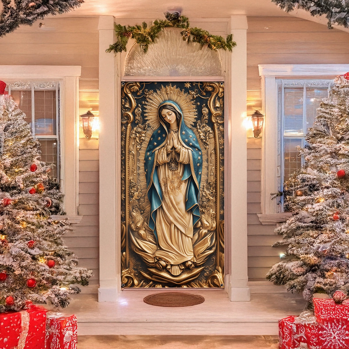 Shineful Door Cover Radiant Faith Christmas