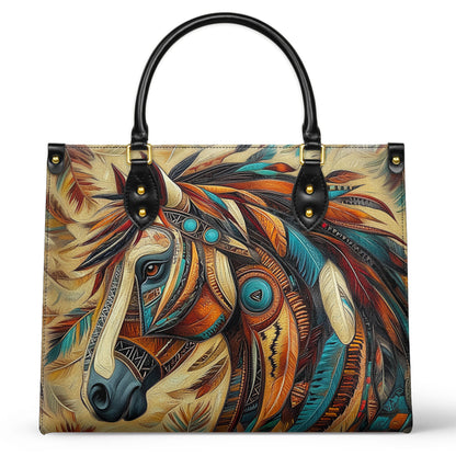 Shineful Leather Bag Tribal Spirit Stallion