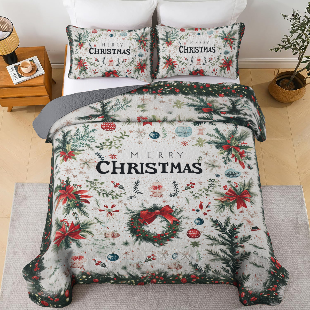 Shineful All Season Quilt 3-Piece Set - Christmas