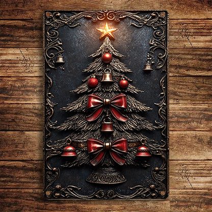 Shineful 2D Metal Sign Rustic Christmas Charm