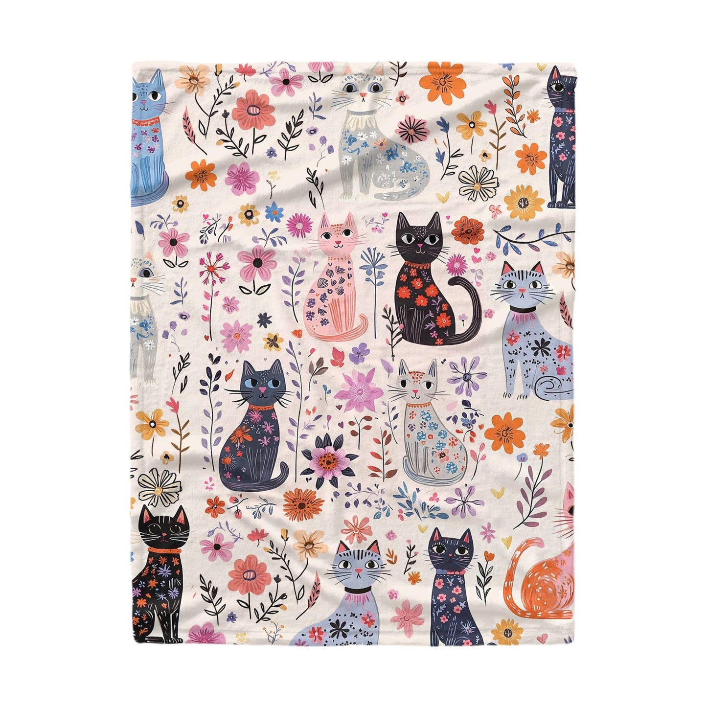 Shineful Fleece Blanket Catty Blooms