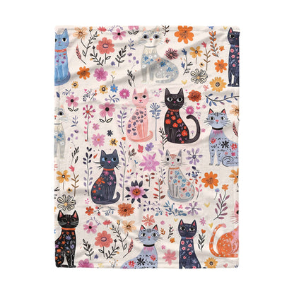 Couverture polaire brillante Catty Blooms