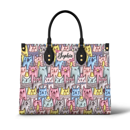 Shineful Leather Bag Cat 3D